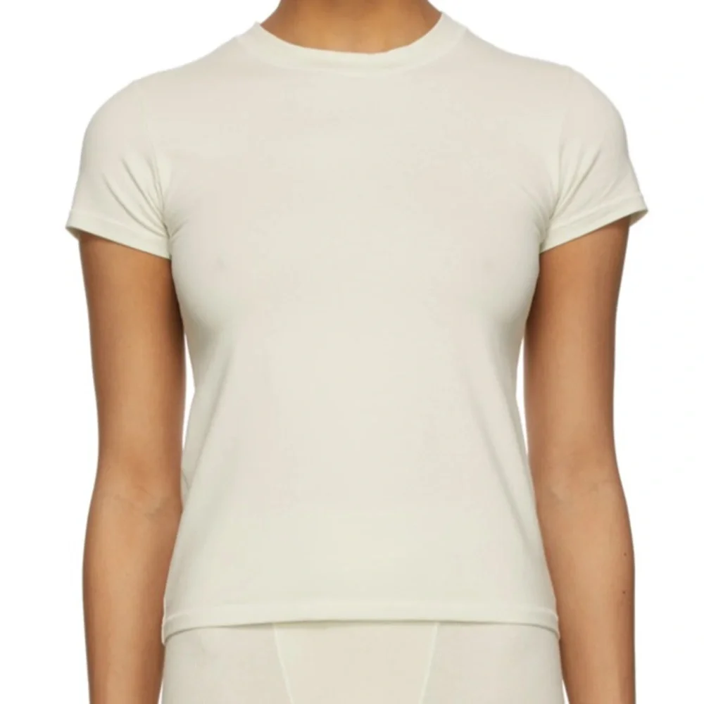 NWOT SKIMS COTTON RIB JERSEY T-SHIRT COLOR BONE Size L_3